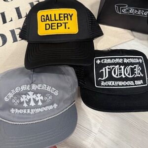 Gallery Dept and Chrome Hearts Caps